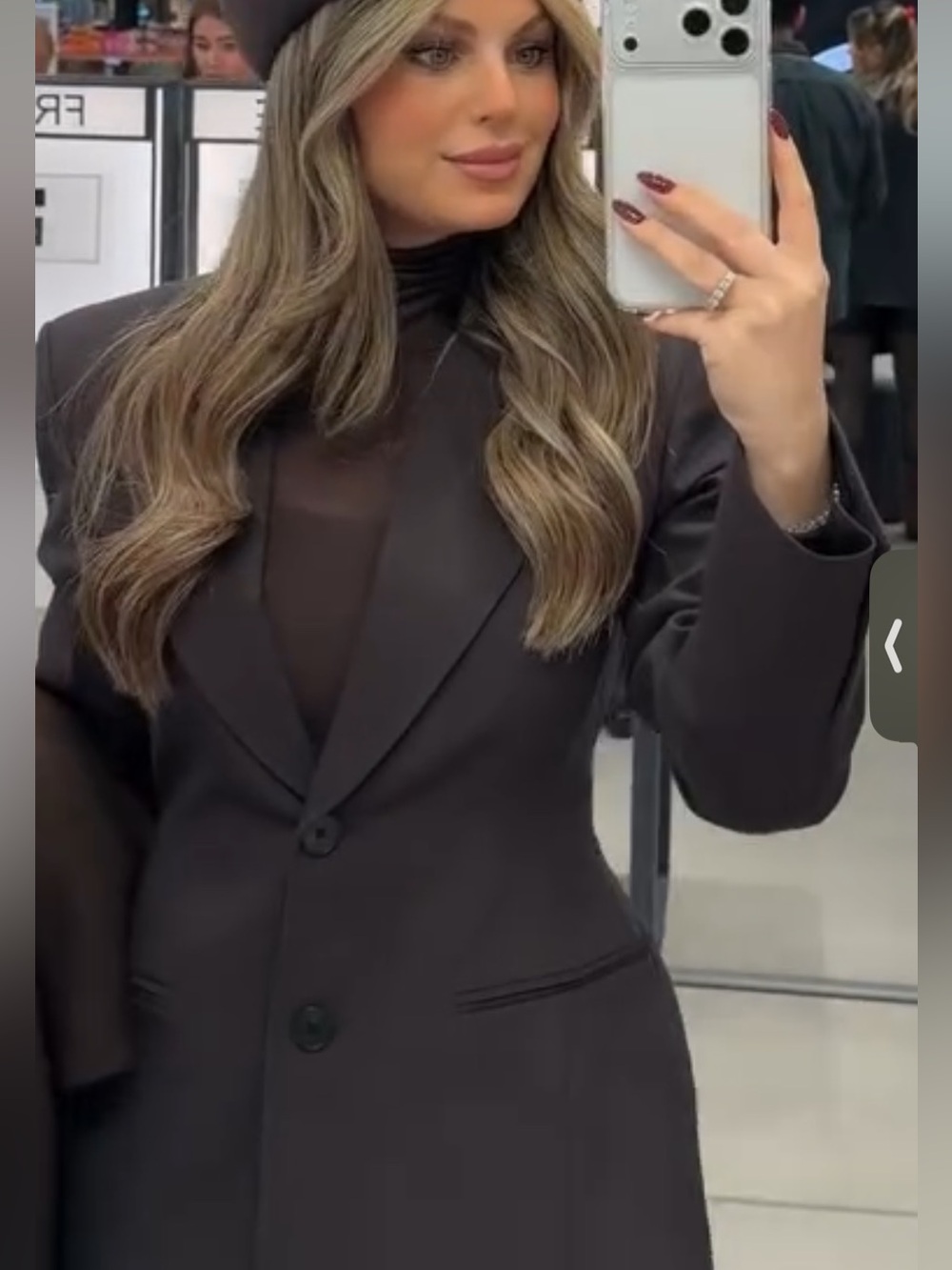 Zara Chocolate Brown Tailored Blazer